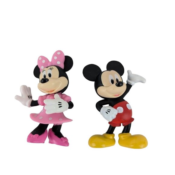 Disney Mickey Minnie Mouse Donald Goofy Pluto Action Figure Toy Cake Toppers Lot - Picture 2 of 8